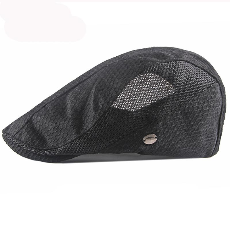 HT3209 New Beret Cap Summer Hat Men Women Berets Flat Cap Male Female Breathable Mesh Cap for Men Retro Artist Painter Beret Hat