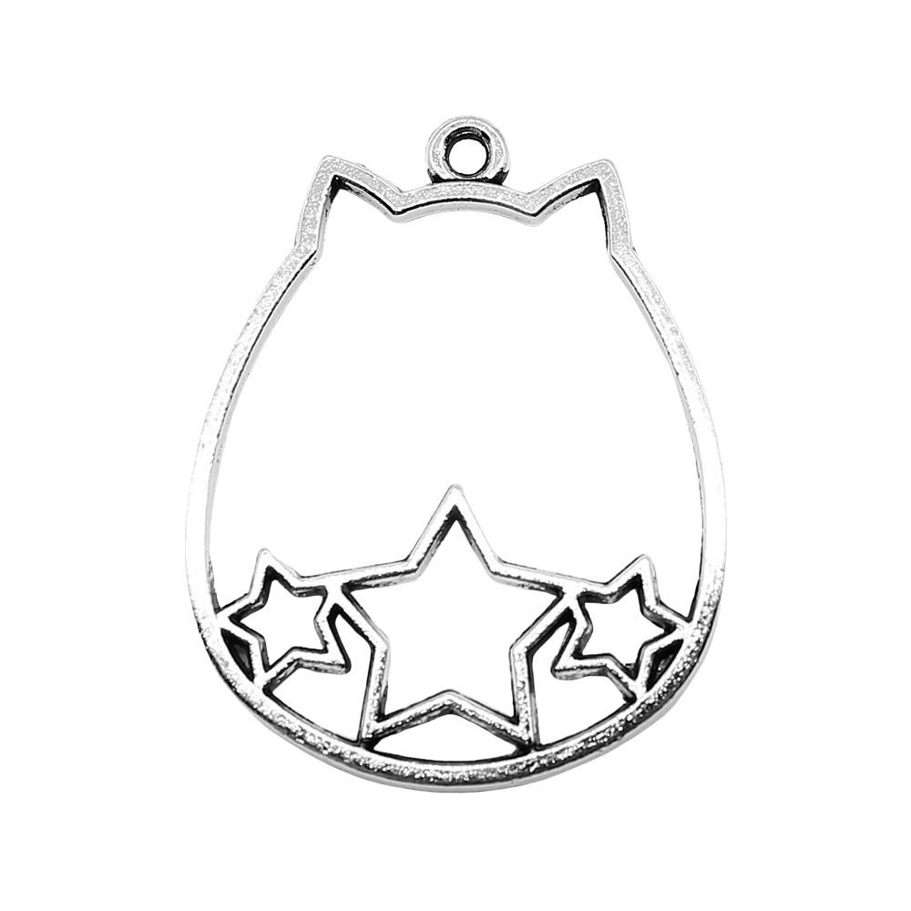 Charms Cat Pendants Heart Alloy Crafts For DIY Jewelry Making Accessories