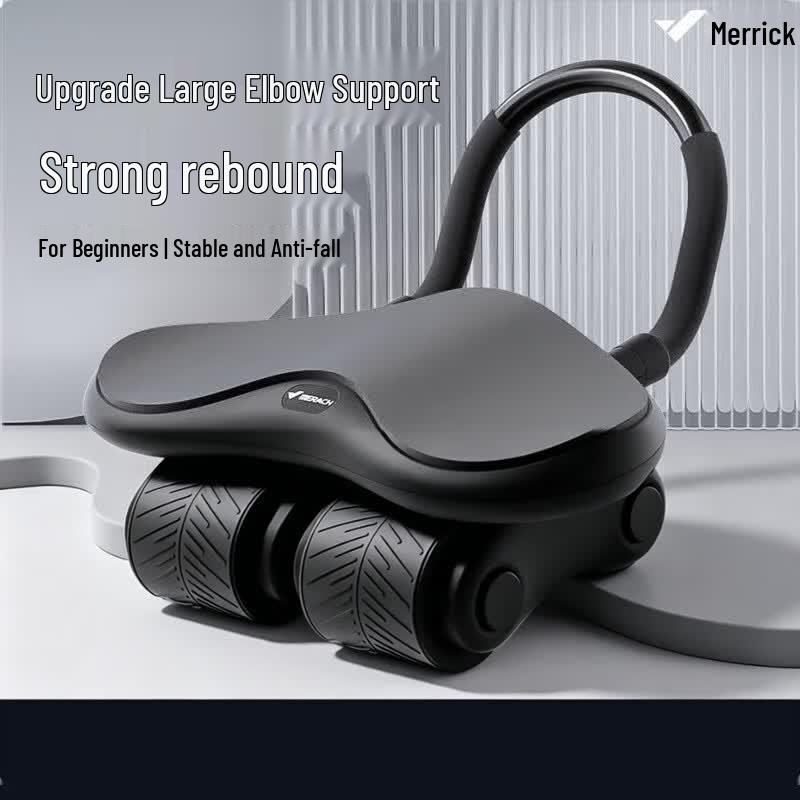 Merrock 4-Wheel Ab Roller with Auto Rebound & Elbow Support