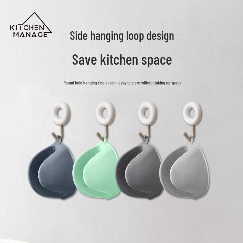 Vysokoteplotní silikonové rukavice proti opaření pro troubu, gril a mikrovlnnou troubu - Tepelně izolační klipy na ruce