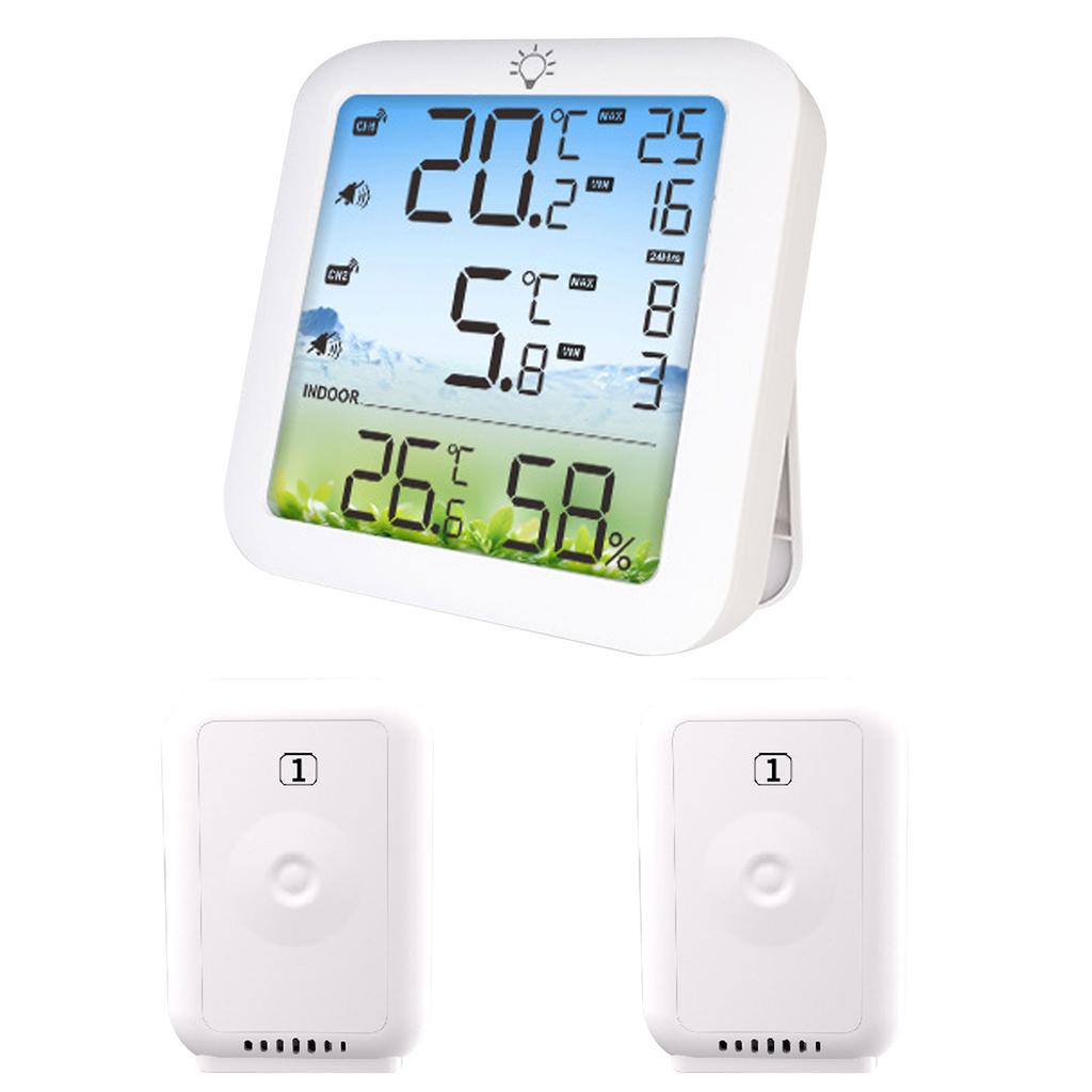 Trådlös Digital Termometer Hygrometer med 328ft Räckvidd för Kylskåp Frys Inomhus Utomhus Stor LCD-display Trådlös