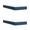 Box Spring Bed with Mattress Blue 200x200 Cm Fabric