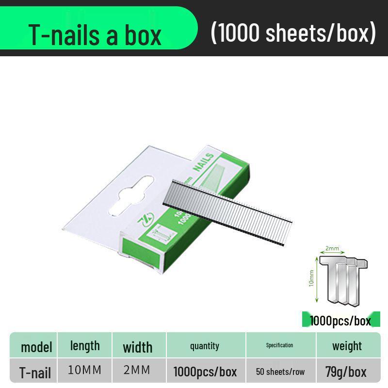 

Nail Gun Nails: Door-Type, T-Type, U-Type, Straight Nails for Picture Frames, Woodworking, Strip Nails for Air Guns