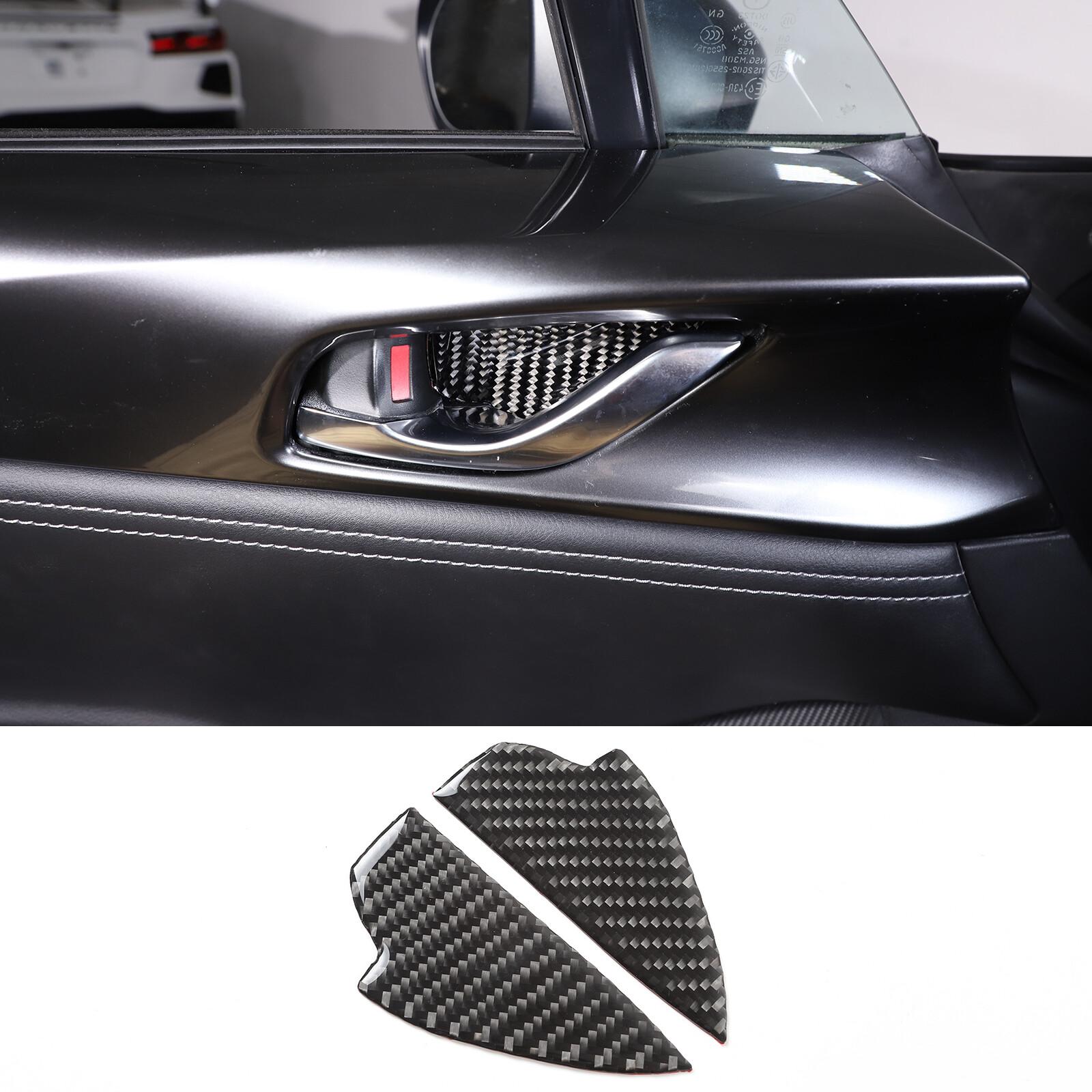 Carbon Fiber Interior Door Bowl Sticker For Mazda MX-5 Miata 16-23