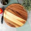 Deska Kuchenna Do Krojenia Serwowania Drewniana Okrągła Akacja 30 Cm
