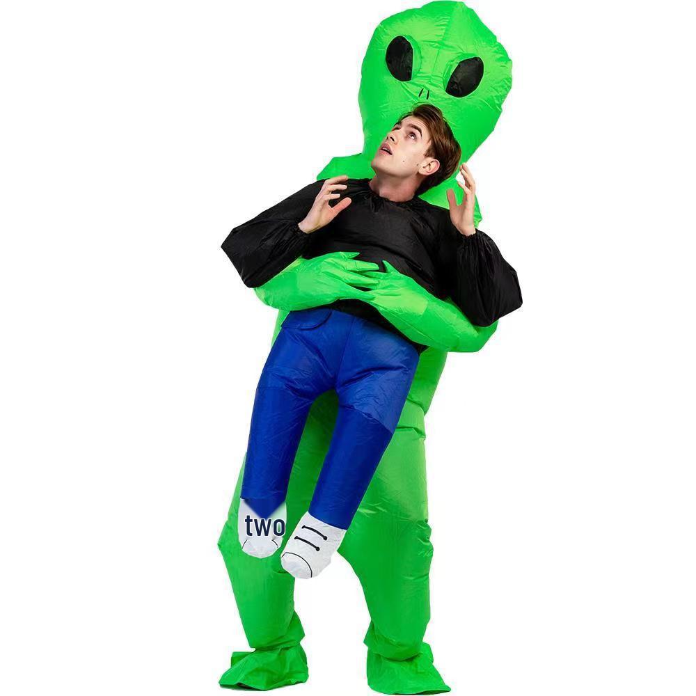 Green Alien Inflatable Costume - Halloween Funny Mascot for TikTok Performances