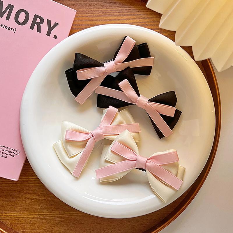 

Korean Ribbon Bow Hair Clip Sweet Bowknot Cute Girls Female Hairpin Barrettes Lovely Headwear Hair Grip Bobby Pin бежевый