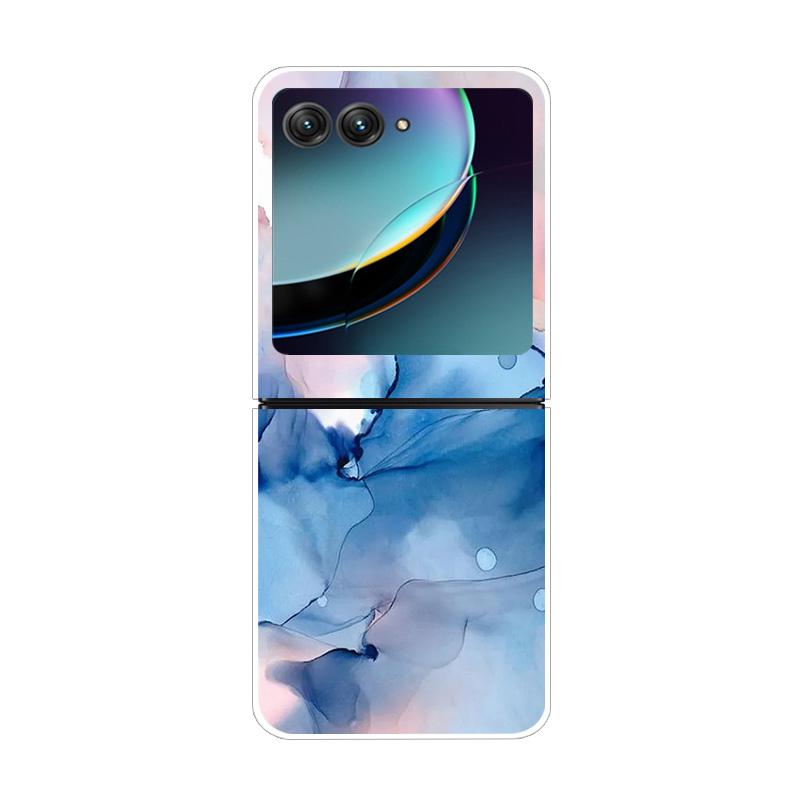 For Moto Razr40 Ultra 5G Case Plastic Wolf Lion Marble PC Hard Back Covers for Motorola Razr 40 Ultra Razr+ Razr4 2023 Capa