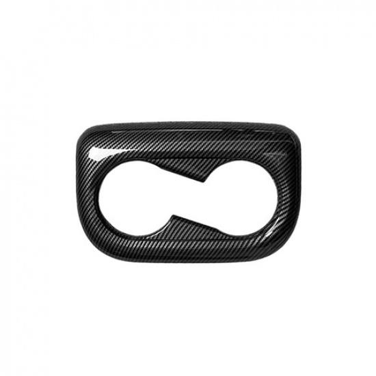 For Hyundai Ioniq 5 -2024 Center Console Front Water Cup Holder Decor Cover Carbon Fiber Pattern