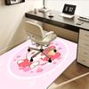 Office Rug Kitty, Hearts Anti-Slip Rug, Machine Washable for Living Room, Bedroom, Office, Multiple Sizes, Bedroom Mat, Decorative Mat, Durable Mat, L