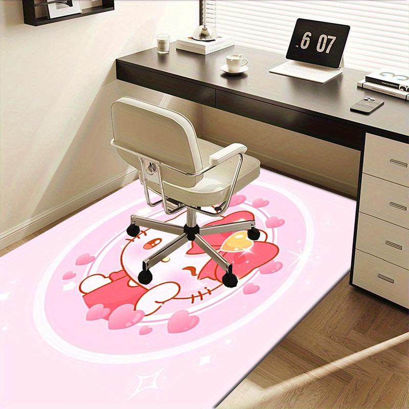 Office Rug Kitty, Hearts Anti-Slip Rug, Machine Washable for Living Room, Bedroom, Office, Multiple Sizes, Bedroom Mat, Decorative Mat, Durable Mat, L
