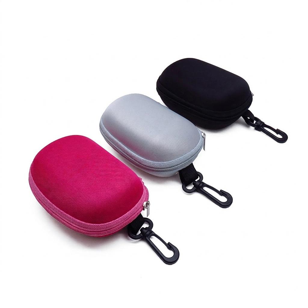 Portable Folding Glasses Case Eva Zippered Sunglasses Box Eyewear Case Crushproof Waterproof Foldable Storage Pouch With Hook