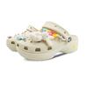 Crocs Classic Platform Clog EVA Skittles Moment Comfort Versatile Simple Small Fresh Hole Shoes Women's White