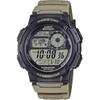 Casio World Time Digital Men's Watch AE-1000W-5AV Black Green Color Overseas Model