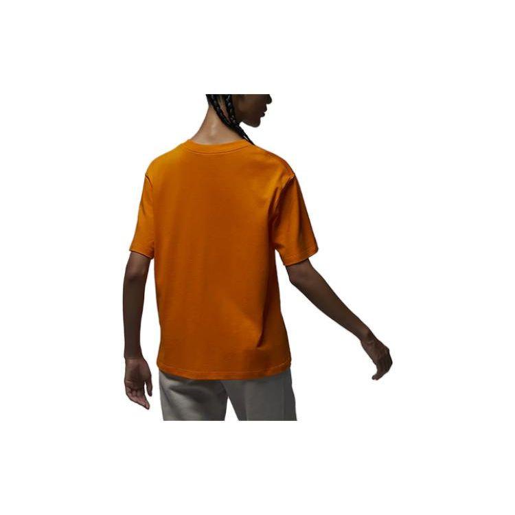 Jordan Casual Breathable Game Crew Neck Short Sleeve T-Shirt Women Tops Lava-Orange DZ3261-834