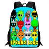 Rhythm Box Sprunki Spel Anime Rugzak Student Schooltas Computer Tas