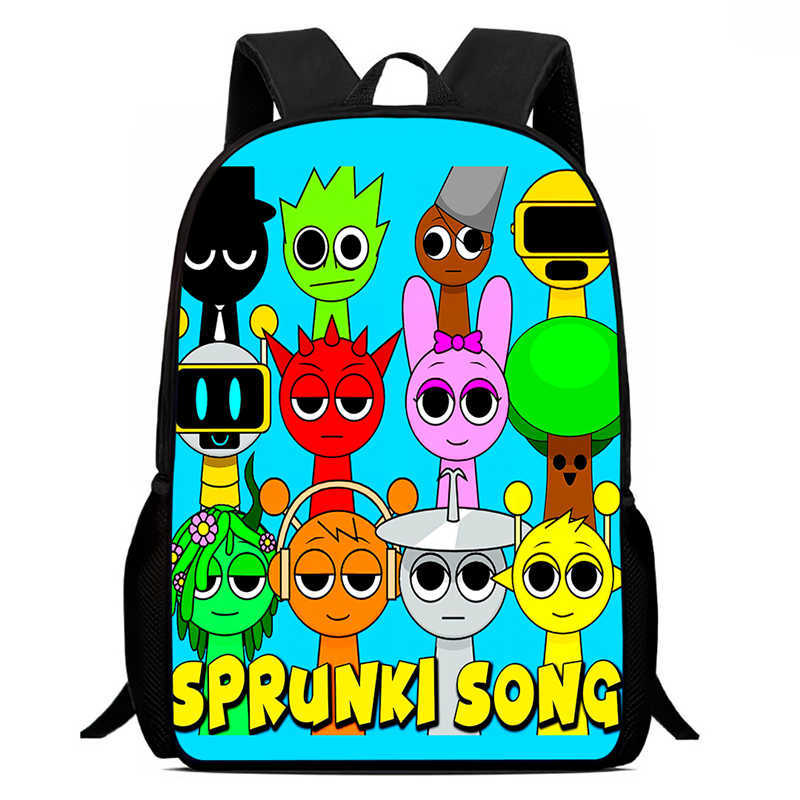Rhythm Box Sprunki Spel Anime Rugzak Student Schooltas Computer Tas
