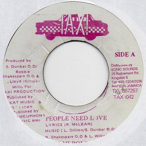 

7inch Record YAMI BOLO - People Need Love TAX042 Taxi Jamaica Reggae, Ska & Dub Used