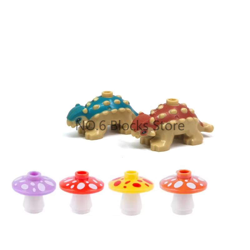 MOC Animali Blocchi da Costruzione Zoo della Foresta Tigre dai Denti a Sciabola Orso Alce Elefante Aquila Squalo Scimmia Leone Giocattolo Mini Mattoncino Regalo per Bambino S09