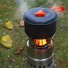 Upgrade Campingkocher & Trekkingkocher mit Ascheblech & Klappgriff, Tragbarer faltbarer winddichter Holzvergaserkocher