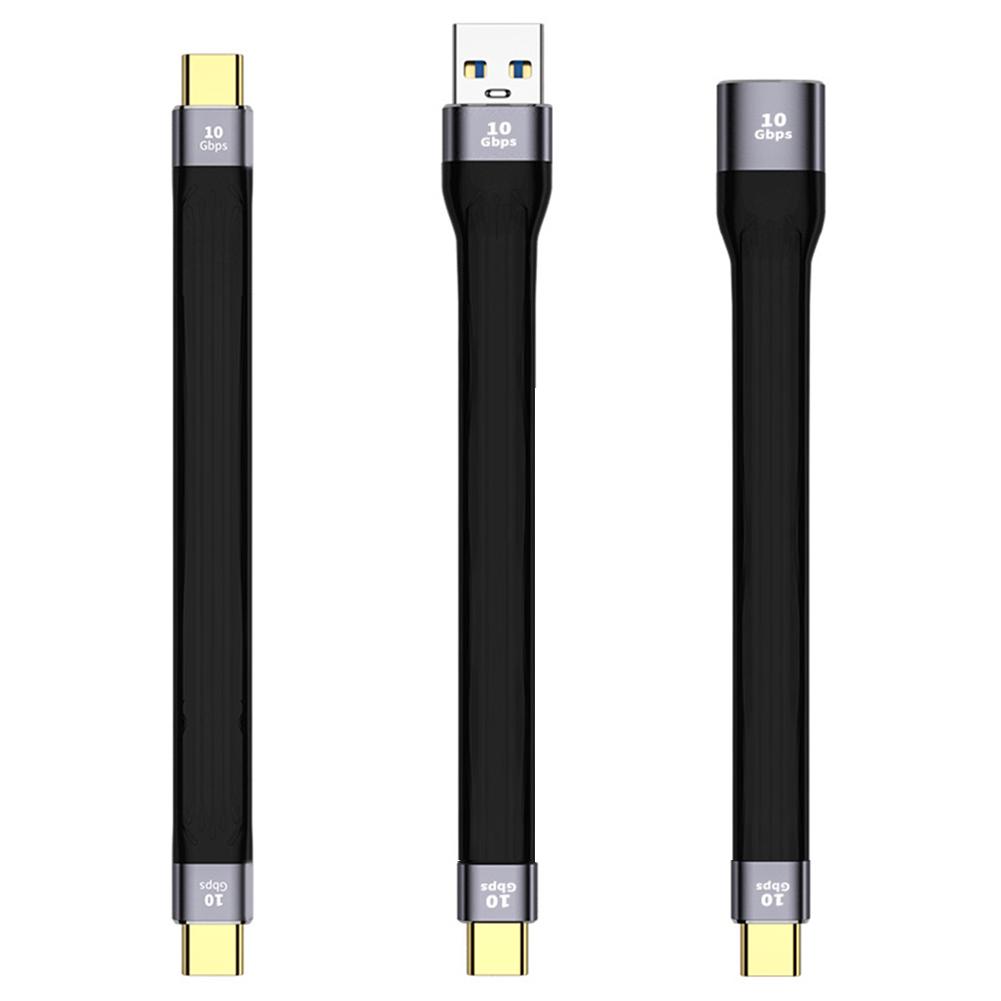USB A to Type C PD fast charging USB3.1 high-speed hard drive 10Gbps transmission 13CM charging ultra-short portable data cable