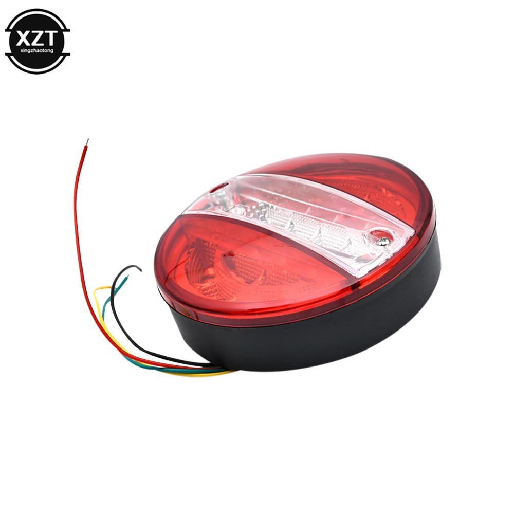 2PCS Car Tail Light Contains Two Colors Round LED Rear Brake Light 12/24V Turn Signal Lamp For Car Lorry Truck Van Trailer