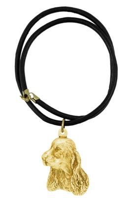 English Cocker Spaniel - Necklace with a Dog In a Gift Box, Gold-plated Pendant for a Dog Lover, Striking Jewelry by