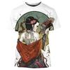 Japanese Geisha 3d Printed T-shirt For Men Harajuku Short Sleeves O-neck Tee Shirts Ethnic Style Street Casual Oversized Tees
