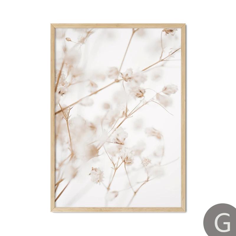 Beige Schilf Wandkunst Leinwanddruck Poster Landschaft Blume Figur Nordisch Modern Dekorative Malerei Elegante Bilder Wohnzimmer