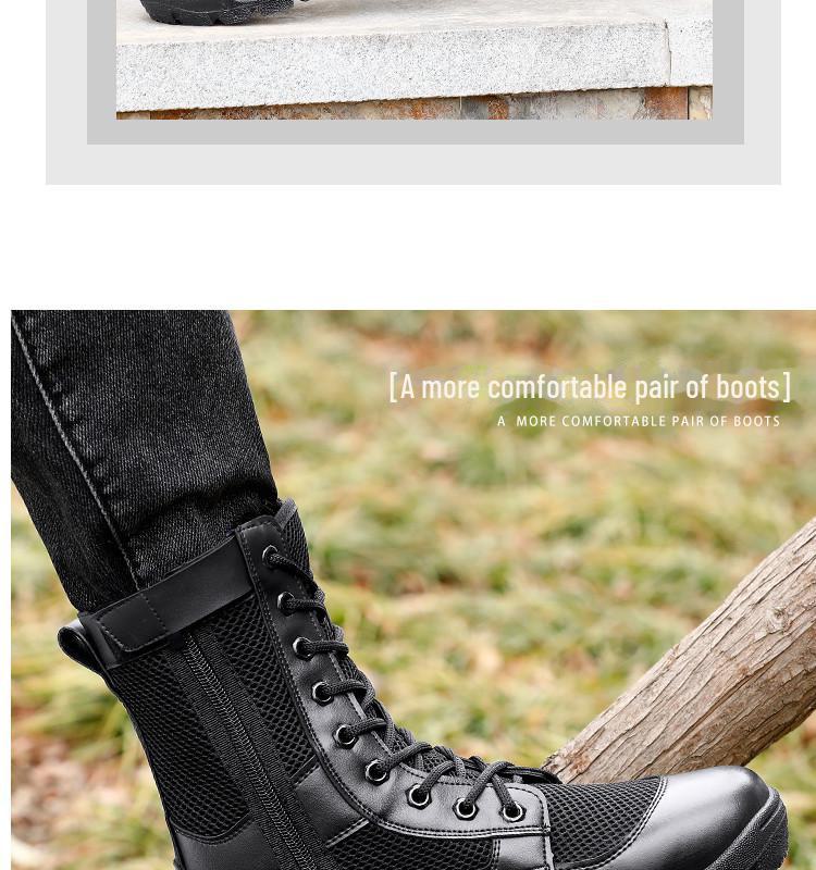 Pánské ultralehké prodyšné letní síťované pracovní boty na zip - Bezpečnostní a turistické boty