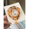 Multi Styles Natural Crystal Beaded Bracelets, Handmade Gemstone Stretch Bracelet for Women