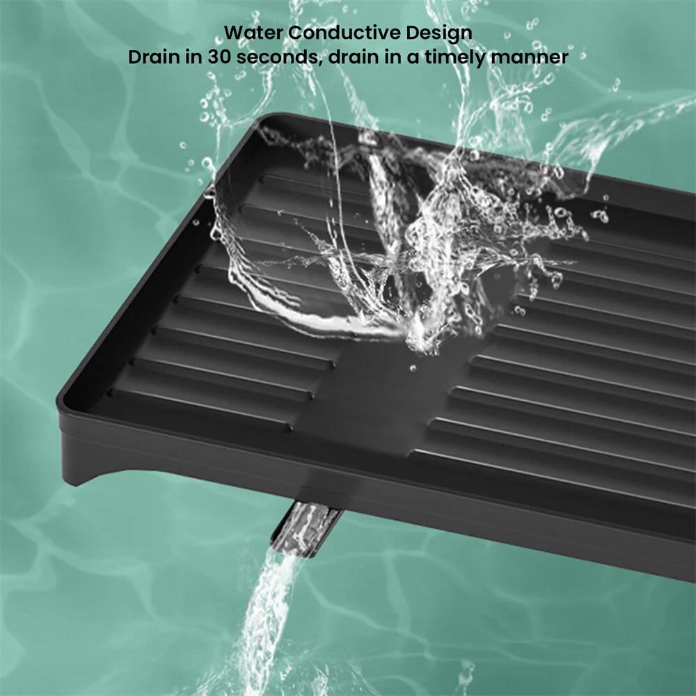 2 Layers Space Saving Dish Drying Rack Countertop Household Dish Storage Holder Kitchen Organizers And Storage With Drainboard