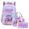 K-Pop Inspired Dual Compartment Backpack Teen Girls - Large Capacity 75L School Bag With Lunch Pouch Laptop Sleeve
