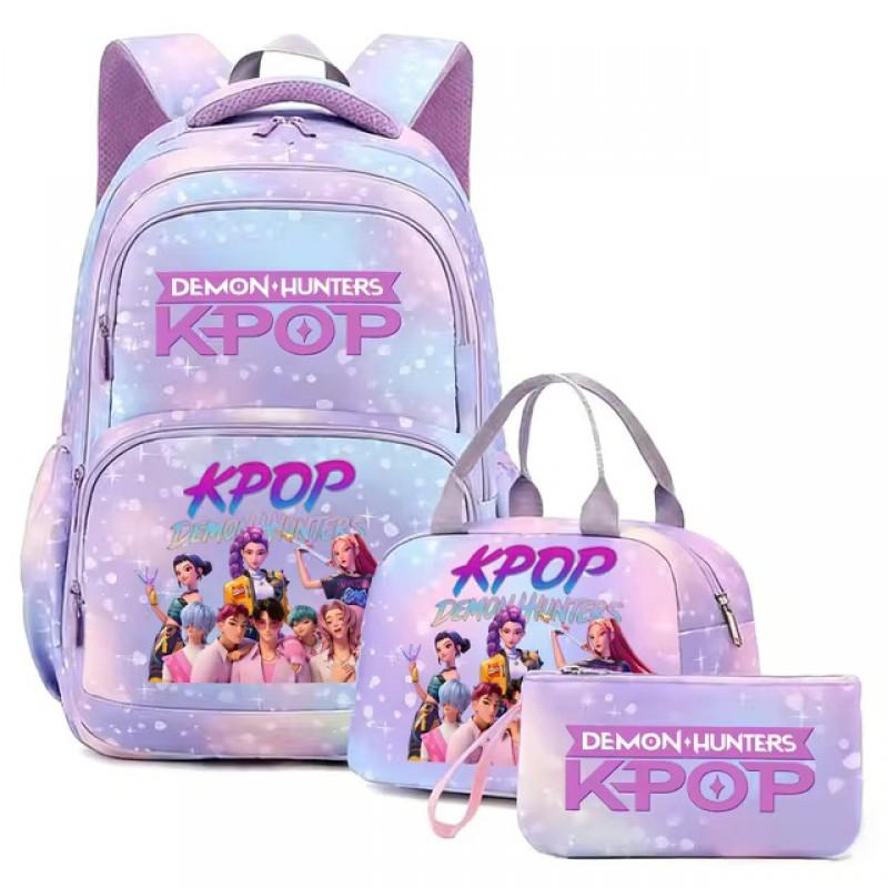 K-Pop Inspired Dual Compartment Backpack Teen Girls - Large Capacity 75L School Bag With Lunch Pouch Laptop Sleeve