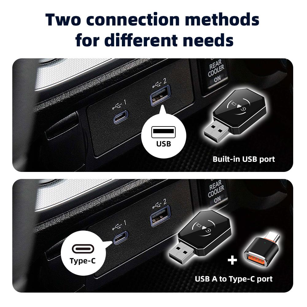 EKIY 3in1 Wired CarPlay To Wireless CarPlay Adapter Wireless Android Auto Dongle Airplay AI Smart Box Car Intelligent Systems