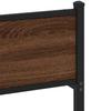 Metal Bed Frame without Mattress Brown Oak Effect 160x200 cm