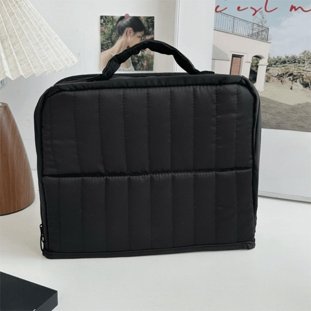 Standable Women Makeup Bag Solid Color Multifunctional Skincare Storage Bag Multi-Compartment Large Capacity Cosmetic Organizer