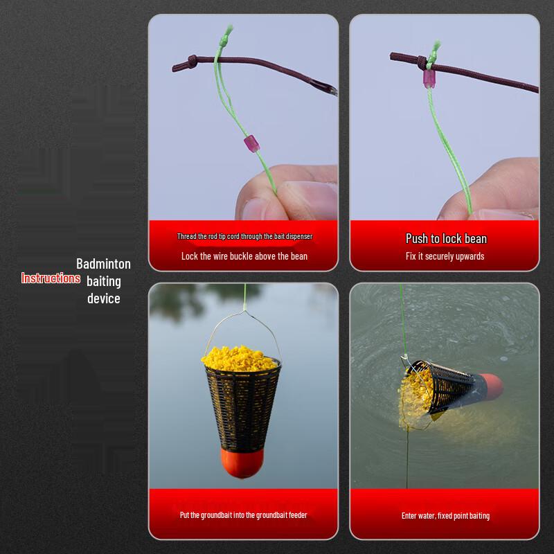 Autumn-Winter Fixed Point Fishing Float and Bait Dispenser for Crucian Carp with Alcohol Rice Granules