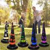 Outdoor Indoor Inflatable Witch Hat Ring Toss Game Halloween PVC Ice Cream Cone Style Interactive Toy for Kids Party Gift
