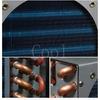 Refrigerator condenser radiator with fan small air-cooled cooling universal copper tube fin-type freezer radiator 120*120 fan