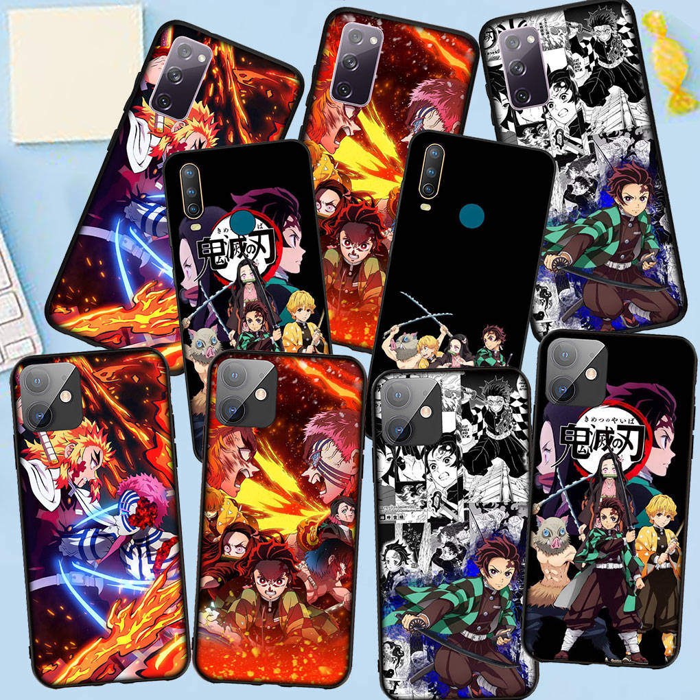 Phone Case for Samsung Galaxy S25 S24 S23 iPhone 16 15 Xiaomi Redmi Note 14 13 12 16E 11 Pro Max OPPO Moto Huawei Kamado Tanjirou Demon Slayer Cartoon