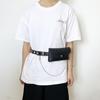 Trendy Punk Women's Leather Waist Bag with Chain - Versatile Phone and Accessory Holder