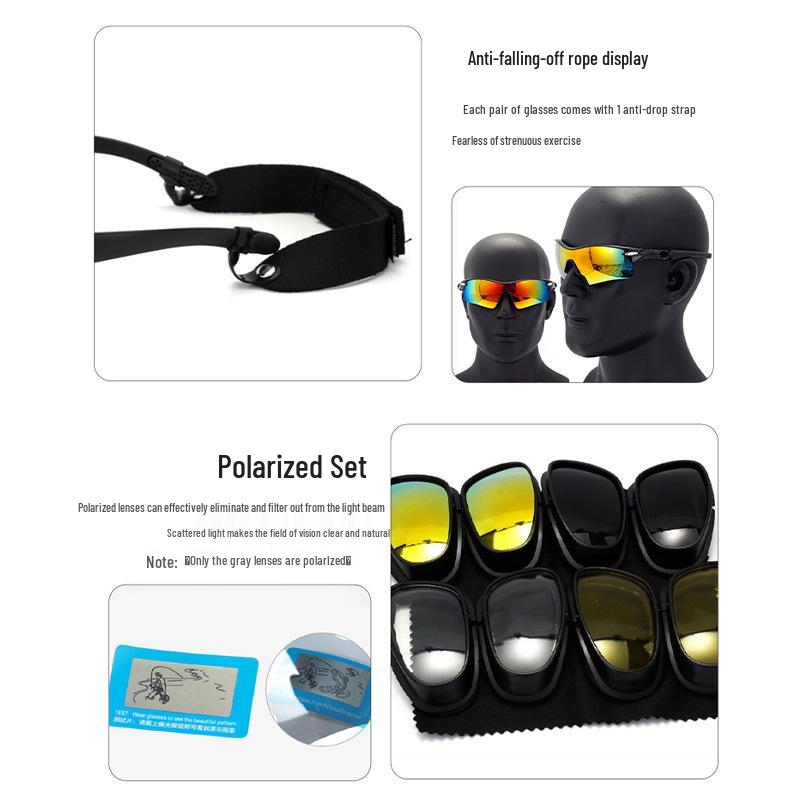 Windproof & Sandproof Cycling and Sports Sunglasses for Running, Climbing, Hiking, Mountain Biking