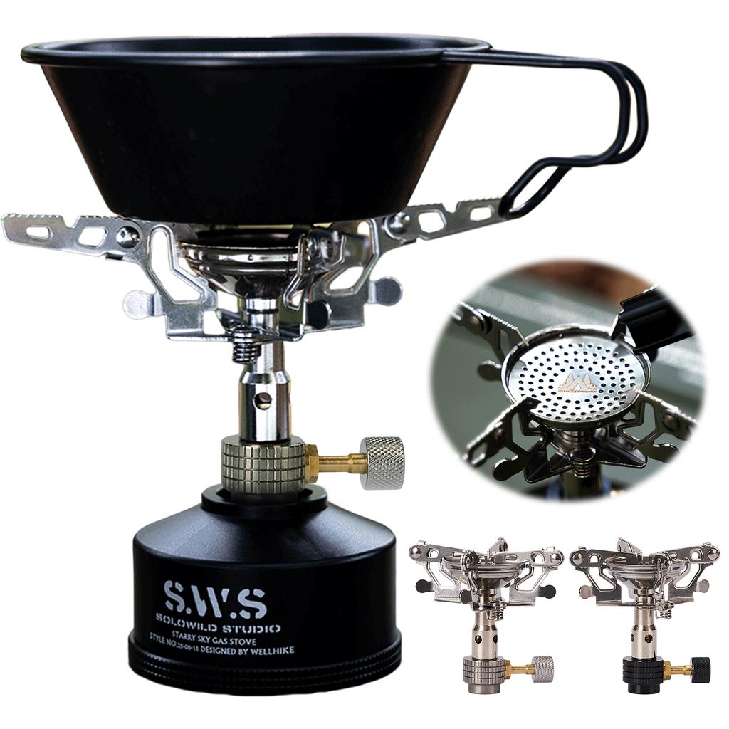 Portable Gas Burner Folding Stove Head Cooking Stove Outdoor Gas Stove for Outdoors Cooking Camping Picnic Backpacking