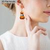 2D Flat Halloween Ladies Earrings Pumpkin Acrylic Earrings Halloween Decoration Accessories