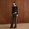 Waiwaiaiem Yy_Basic Long Sleeve Knit Top_2Color