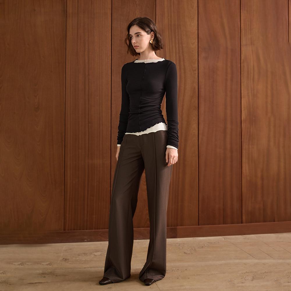 Waiwaiaiem Yy_Basic Long Sleeve Knit Top_2Color