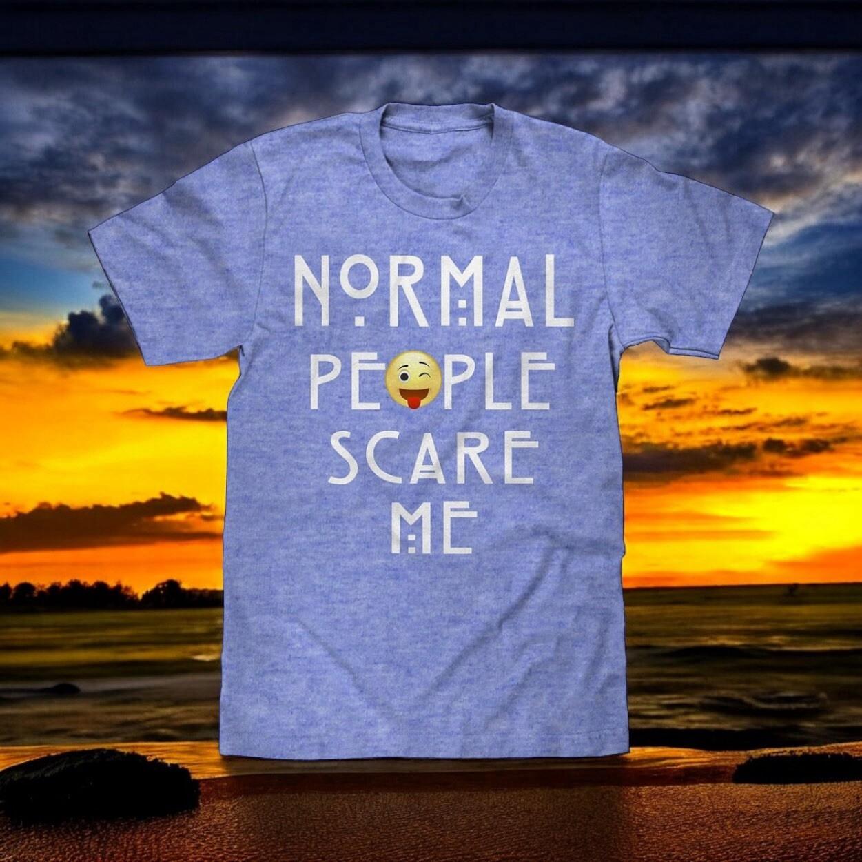 Normal People Scare Me Soft Touch T-SHIRT Emo Introvert Rude Punk Rock XL New 4XL