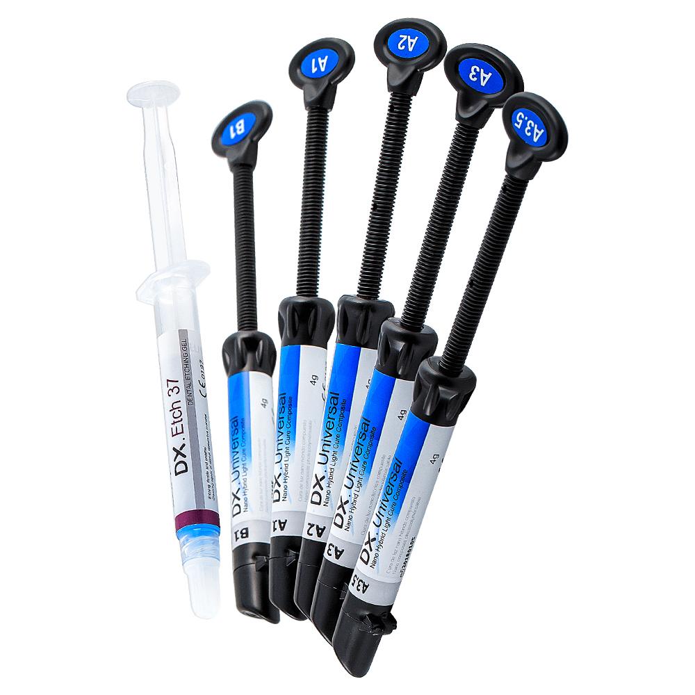 Dentex Dental Universelles Komposit-Kit Lichthärtend Bond Ätzgel Adhäsiv
