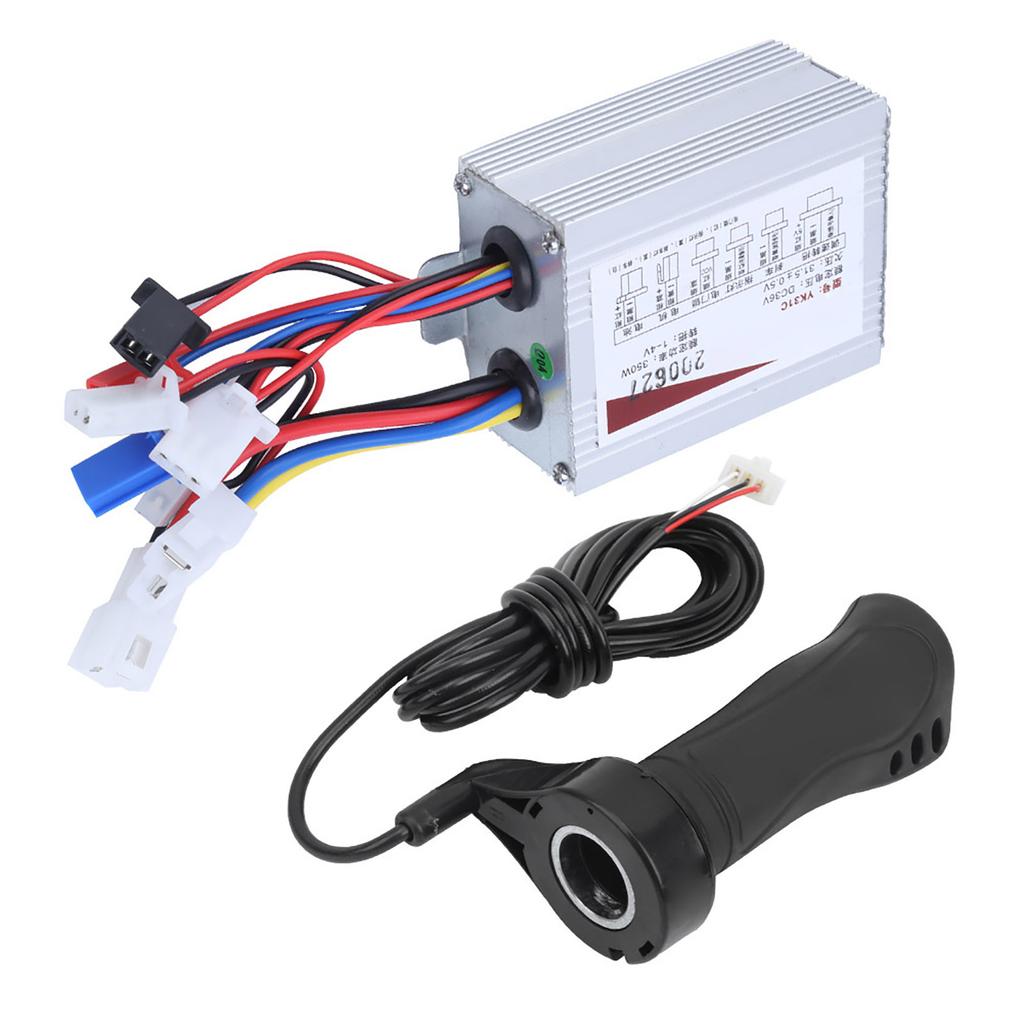 36V 350W Colorful Heads Electric Bicycle Controller and Lengthen Cable Throttle Grip Set